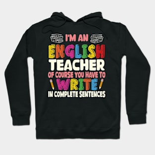 English Teacher Grammar Editor Professor Writer Linguistics Hoodie